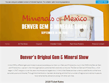 Tablet Screenshot of denvermineralshow.com